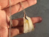 Scottish Spatter Sea Glass Necklace, Multi Colour Yellow White