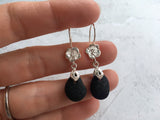 Seaham Secret Deep Purple Flower Earrings
