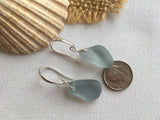 Ocean Waves - Grey Seaham Sea Glass Earrings
