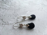 Seaham Secret Deep Purple Flower Earrings