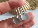 Waterdrop Earrings - Grey Seaham Sea Glass Earrings