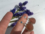 Genuine Red Japanese Beach Glass Marble Earrings