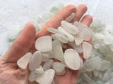 500g Scottish / Seaham Sea Glass White - Jewelry and Craft Mix Display Pieces