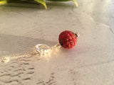 Mudlarking Find Glass Bead Necklace - Red Strawberry