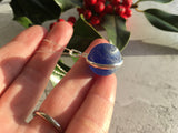 Blue Swirl Beach Glass Marble Necklace, Seaham Sea Glass