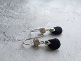 Seaham Secret Deep Purple Flower Earrings