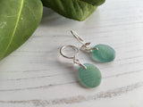 Japanese Ohajiki Ocean Seafoam Wing Design Earrings