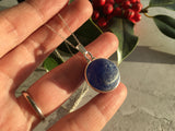 Blue Swirl Beach Glass Marble Necklace, Seaham Sea Glass