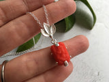 Mudlarking Find Glass Cabochon Intaglio Seal Red Lady Necklace