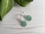 Japanese Ohajiki Ocean Seafoam Wing Design Earrings