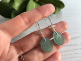 Japanese Ohajiki Ocean Seafoam Wing Design Earrings