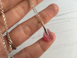 Pink Seaham Multi Sea Glass Pendant Minimalist Design