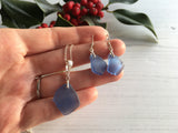Scottish Light Blue Sea Glass Jewellery Set - Sterling Silver