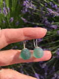 Japanese Marble Earrings 10mm, Pearl Like
