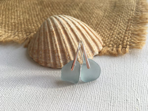 Waterdrop Earrings - Grey Seaham Sea Glass Earrings