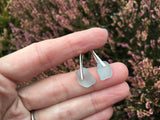 Water drop Earrings - Grey Seaham Sea Glass Earrings