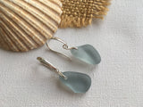 Ocean Waves - Grey Seaham Sea Glass Earrings