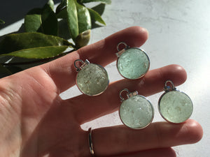 Moon Marbles - Sea Glass Codd Marble necklace - very C marked