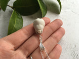 Frozen Charlotte Head Necklace, Sterling Silver Seaham Beach Found