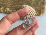 Waterdrop Earrings - Grey Seaham Sea Glass Earrings